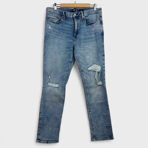 317 10/$50🏄🏻‍♀️ GAP 1969 Skinny Moulant Distressed Blue Denim Jeans
